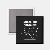 Aimant Résoudre le problème drôle maths 67 mème enseignan (Recto/Verso)