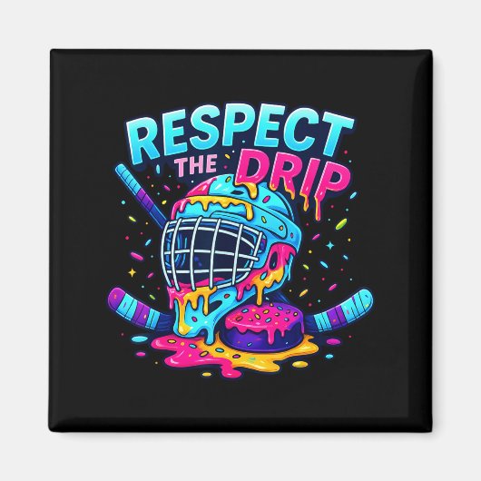 Aimant Respect The Drip Ice Hockey Stick &amp; Puck Dripn (Devant)