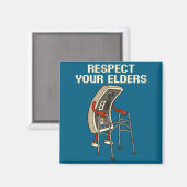 Aimant Respect Your Elders Retro Gaming Funny Gamer Contr (Recto/Verso)
