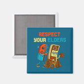 Aimant Respect Your Elders Retro Gaming Funny Gamer Contr (Recto/Verso)