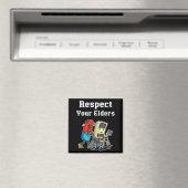 Aimant Respect Your Elders Retro Gaming Funny Gamer Contr (In Situ (Lave-vaisselle))