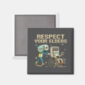 Aimant Respect Your Elders Retro Gaming Funny Gamer Contr (Recto/Verso)