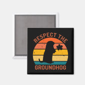 Aimant Respecter la marmotte (Recto/Verso)
