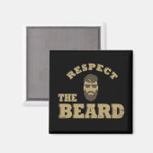 Aimant Respectez la barbe, de drôles paroles barrées (Recto/Verso)