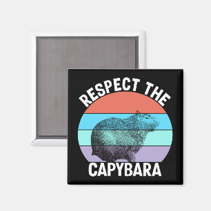 Aimant Respectez Le Capybara T-Shirt Drôle Pour Les Amour