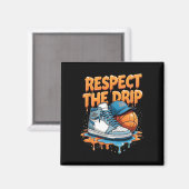 Aimant Respectez le style de rue des baskets avec Drip Sk (Recto/Verso)