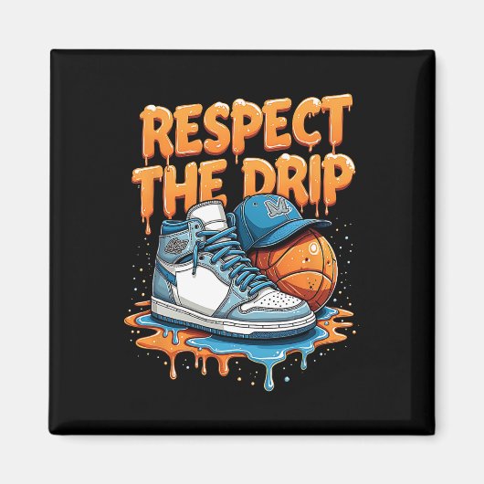Aimant Respectez le style de rue des baskets avec Drip Sk (Devant)