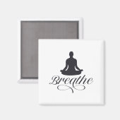 Aimant Respire le Yoga Pose Silhouette (Recto/Verso)