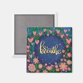 Aimant Respirer Plutôt Amusant Floral Moderne Inspirivé (Recto/Verso)