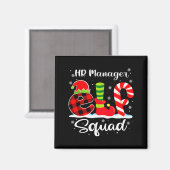 Aimant Responsable RH Elf Squad Recruteur de Noël Corresp (Recto/Verso)