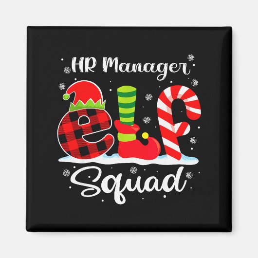 Aimant Responsable RH Elf Squad Recruteur de Noël Corresp (Devant)