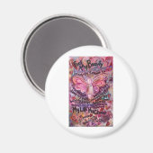 Aimant Ressentez ma beauté Ange du cancer rose rose (Recto/Verso)