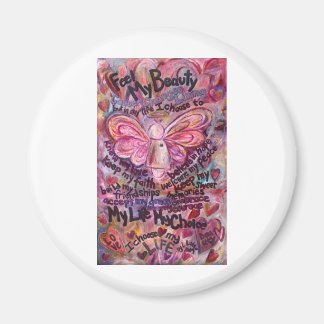 Aimant Ressentez ma beauté Ange du cancer rose rose