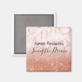 Aimant Ressources humaines Vivre le bureau du travail rêv (Recto/Verso)