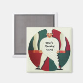 Aimant RESTAURANT CUISINE DU CHEF PARTI culinaire (Recto/Verso)