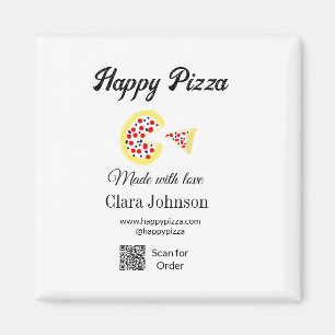 Aimant Restaurant de pizzas café pizzeria scannez le code