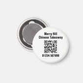 Aimant Restaurant Takeaway Menu en ligne QR Code (Recto/Verso)