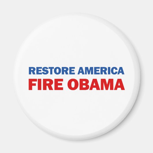 Aimant Restaurer l'Amérique à feu Obama (Devant)
