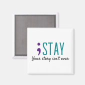 Aimant RESTER votre histoire n'est pas sur la prévention  (Recto/Verso)