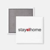 Aimant Restez à la maison (Recto/Verso)