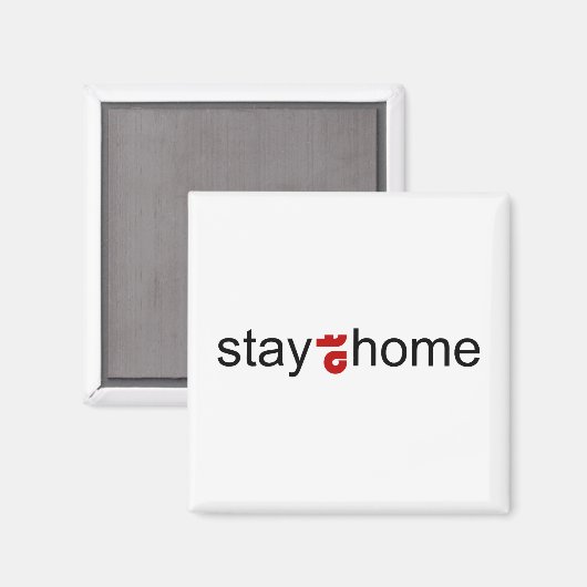 Aimant Restez à la maison (Recto/Verso)