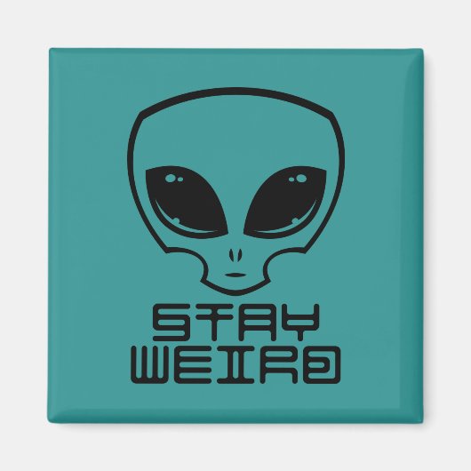 Aimant Restez à la tête d'Alien bizarre (Devant)