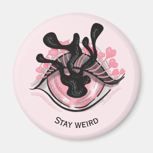 Aimant Restez bizarre Goth Rose Oeil Déplaisant Horreur W