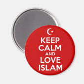 Aimant Restez calme et aimez l'Islam (Recto/Verso)