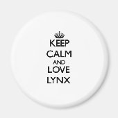 Aimant Restez calme et aimez Lynx (Devant)