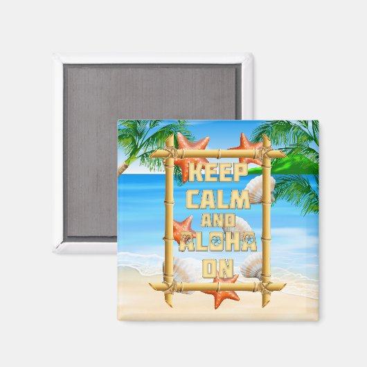 Aimant Restez Calme Et Aloha (Recto/Verso)