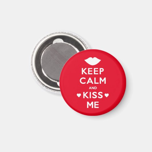 Aimant Restez calme et baisez-moi (Recto/Verso)