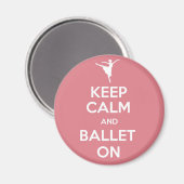 Aimant Restez calme et ballet (Recto/Verso)