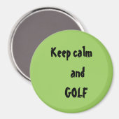 Aimant Restez calme et citez GOLF (Recto/Verso)