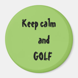 Aimant Restez calme et citez GOLF