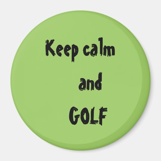 Aimant Restez calme et citez GOLF (Devant)