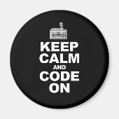 Aimant Restez calme et codez (Devant)