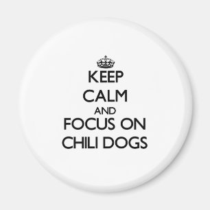 Aimant Restez calme et concentrez-vous sur les chiens chi