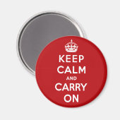 Aimant Restez calme et continuez sur l'aimant (Recto/Verso)