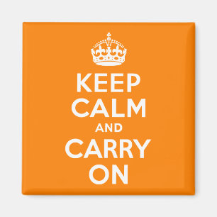 Aimant Restez calme et continuez sur Orange