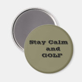 Aimant Restez calme et devis de GOLF (Recto/Verso)