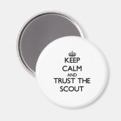 Aimant Restez calme et faites confiance au scout (Recto/Verso)