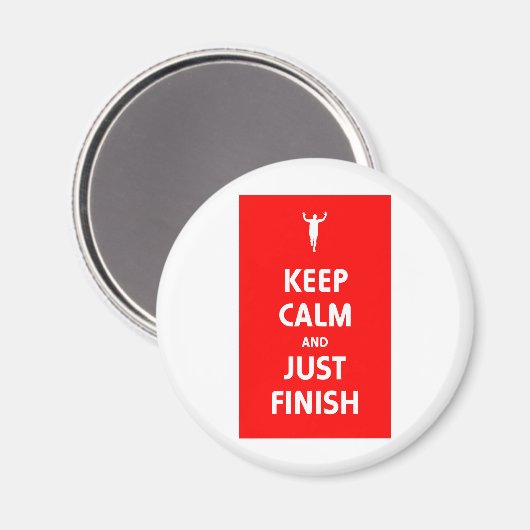 Aimant Restez calme et finissez simplement (Recto/Verso)