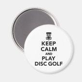 Aimant Restez calme et jouez au golf Disc (Recto/Verso)