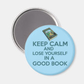 Aimant Restez calme et laissez-vous perdre dans un bon li (Recto/Verso)