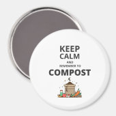 Aimant Restez calme et pensez à composer (Recto/Verso)