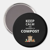 Aimant Restez calme et pensez à composer (Recto/Verso)