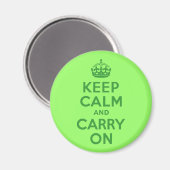 Aimant Restez calme et poursuivez (Recto/Verso)