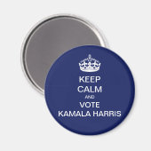 Aimant Restez calme et votez Kamala Harris (Recto/Verso)