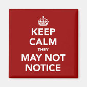 Aimant Restez Calme, Ils Ne Peuvent Pas Remarquer (Devant)