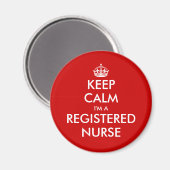 Aimant Restez calme je suis une infirmière autorisée aima (Recto/Verso)